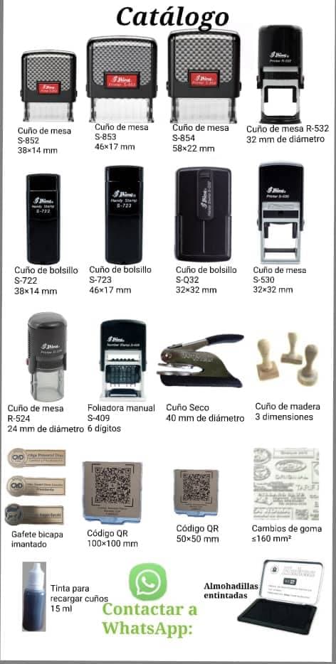 ¡Con nuestros cuños y gafetes personalizados, tu imagen lucirá profesional y única! Contáctanos ahora y descubre cómo podemos ayudarte a destacar.